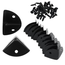 12 Pcs Metal Corner Protectors Black Edge Guard Furniture Edge Corner Cover A...