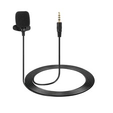 Lavalier Stereo Microphone 4 Pin, 1.5m Directional Cable for Lapel Mic
