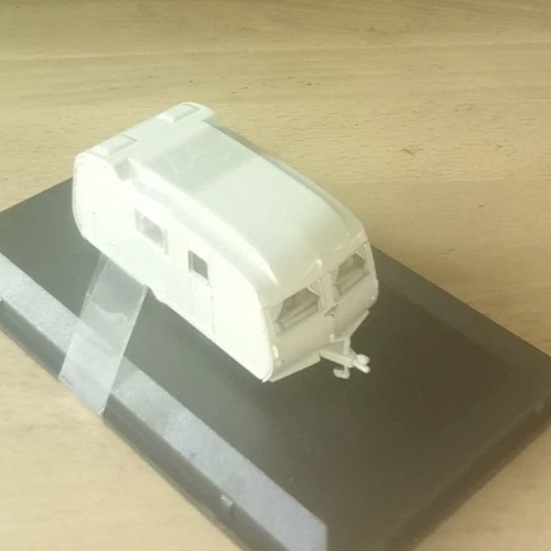 Oxford Wohnwagen Caravan grau Modell 1:76 - Bild 3 von 4