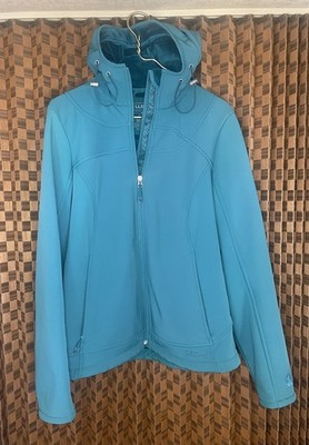 LL Bean Hooded Coat- Soft Shell Waterproof Sherpa Lined Aqua Marine Gorpcore M