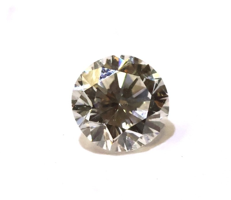 loose GIA certified Brilliant Round cut Diamond .64ct SI1 H Natural estate