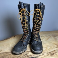 Wesco Lineman’s Boots Vintage Men’s US 9 BLK Leather Steel Toe Logger Steampunk