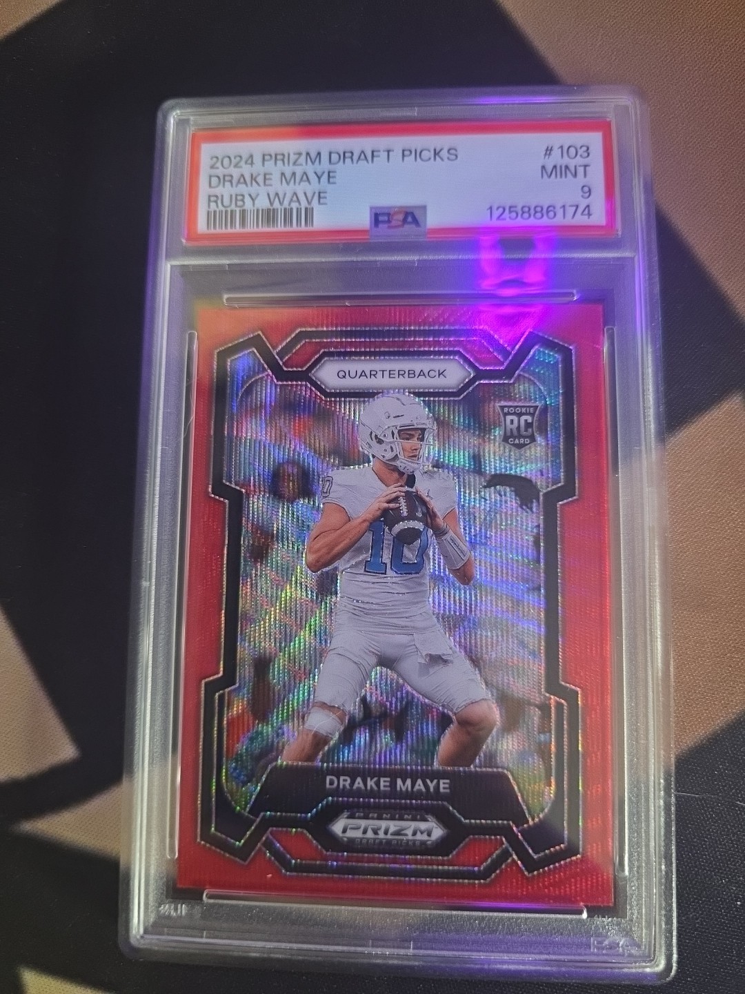 2024 Panini Prizm Draft Picks - Drake Maye #103 Ruby Wave Prizm (RC)