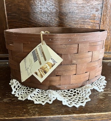 vintage 1971 Longaberger  Medium Metropolitan Basket Rich Brown signed