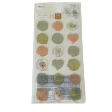 Daiso Sealing Seal Sticker Sheet - Yellow
