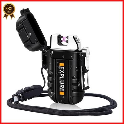 USB Rechargeable Electric Arc Lighter Windproof Flameless Plasma Lighter
