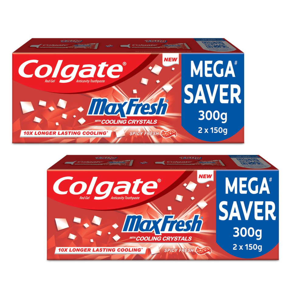 Colgate Max Fresh Toothpaste Red Gel Cooling Crystals 5.3oz/150g Each ...