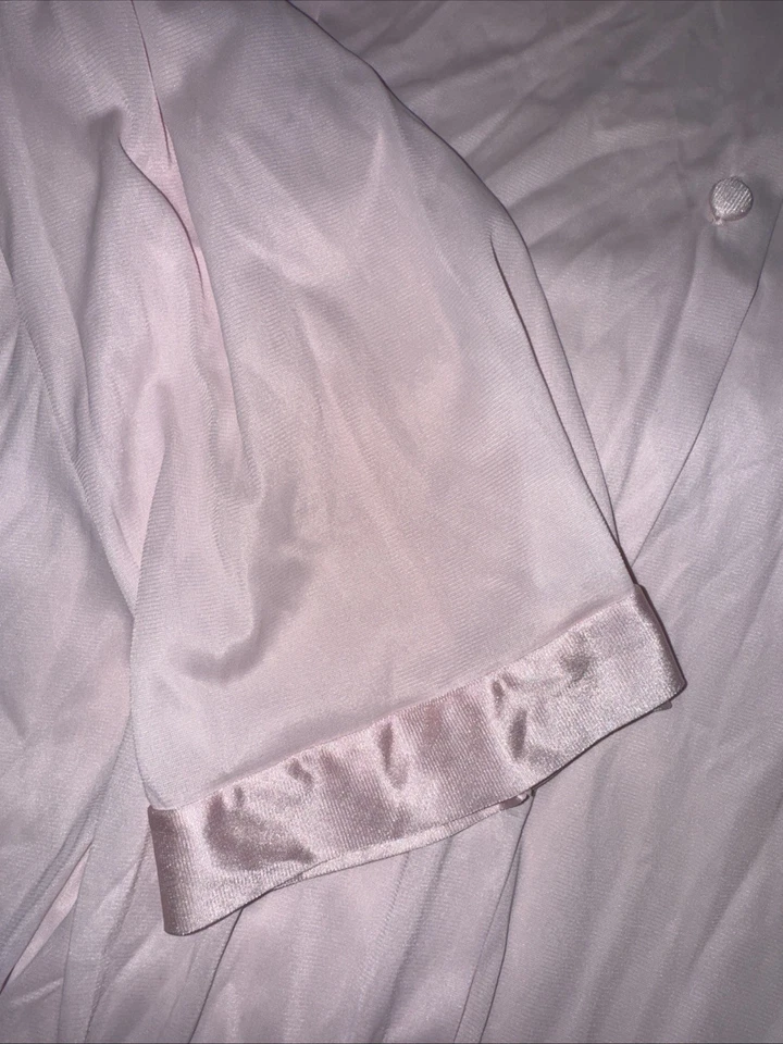 Conjunto de pijama vintage Vanity Fair rosa + pantalones talla mediana falta botón Foto 4 de 4