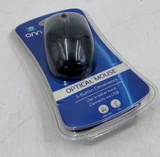 ONN 0NA11H0091 3-Button Optical Mouse, USB, Black