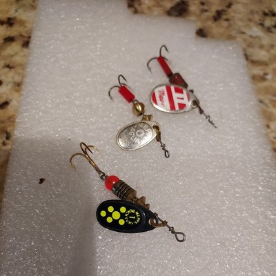 vintage assorted Mepps fishing spinners