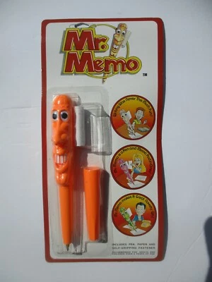 Novelty Pen From Mr. Memo In Blister Pack Fun Item Orange Color - Image 1 of 4
