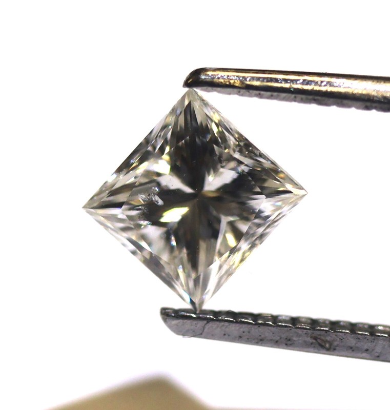 GIA certified loose 1.50ct I1 K princess cut diamond vintage antique Natural