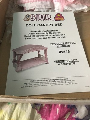 badger basket canopy doll crib