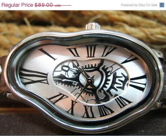 Reloj de pulsera Salvador Dal de fusi n de tiempo deformaci n fluido ondulado s