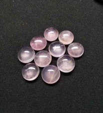 Natural Rose Quartz Round Cabochon Loose Gemstone Healing Crystal Pink Stone