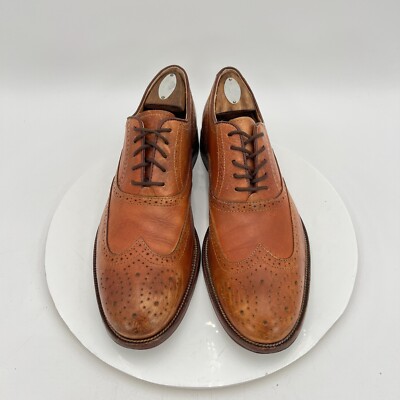 Johnston & Murphy Men Size 10M 15-4703 Brown Leather Wingtip Oxford Dress Shoes