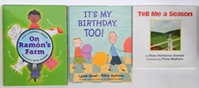 3 NEW 1st EDITION books by Petra Mathers, Ramon's Farm, My Bday Too, Tell Season