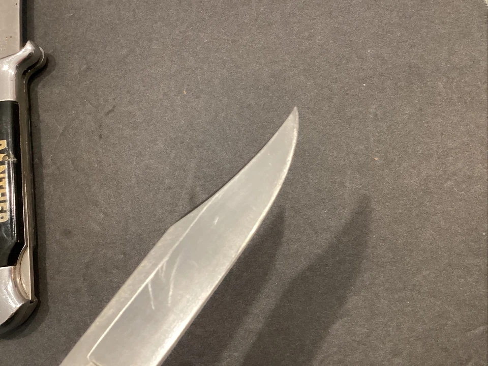 Lote de 4 cuchillos de caza BUCK 110/navaja de bolsillo plegable EE. UU. 1993 Panther Bowie Foto 4 de 4