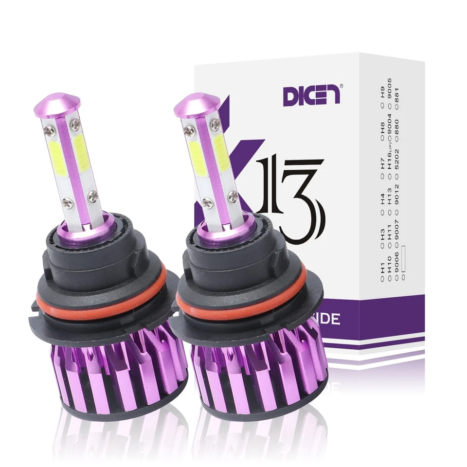 2400W 360000LM 4 Sides HB1 9004 LED Headlight High Low Beams 6000K Bulbs Upgrade - Image 2 of 4