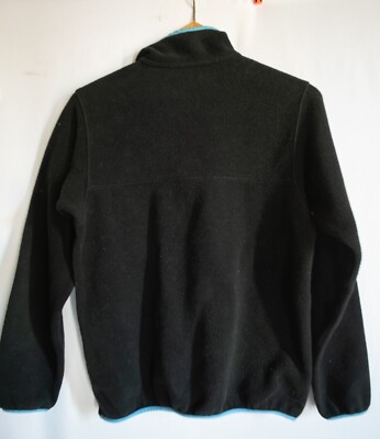 Black Teal Patagonia Synchilla Snap-T Pullover Fleece Women's Size
