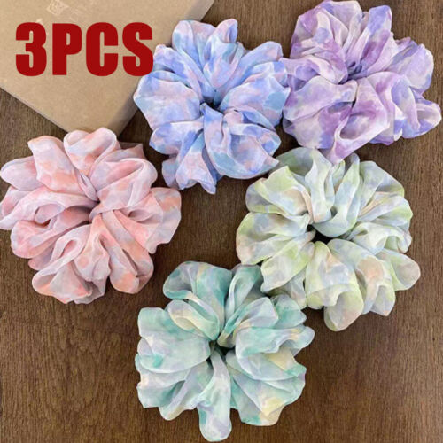 Chiffon-Pferdeschwanzhalter Blumen-Haargummis Seil-Accessoires Mit C8