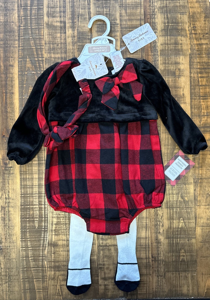 tommy bahama baby christmas dress Tommy Bahama Christmas Baby Girl 3 Piece Set US 12 M New