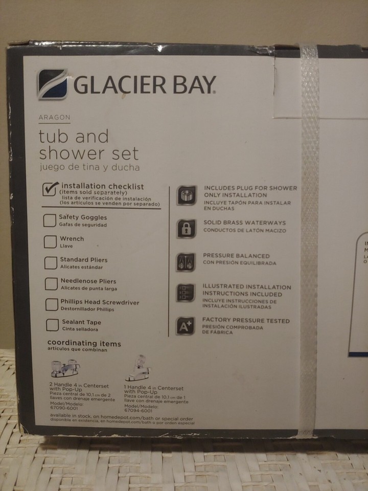 glacier bay tub and shower set eBay