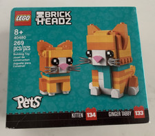 LEGO Brickheadz Pets, Ginger Tabby Cat with Kitten (40480) - NEW, Retired
