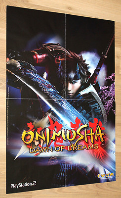 鬼武者 ONIMUSHA B2サイズのポスター Onimusha Dawn of Dreams rare Promo Poster 59x42cm Playstation 2