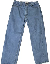 Levi's 550 Jeans, Relaxed Fit, Men's Size 42X34 ( 38X32), Blue Denim