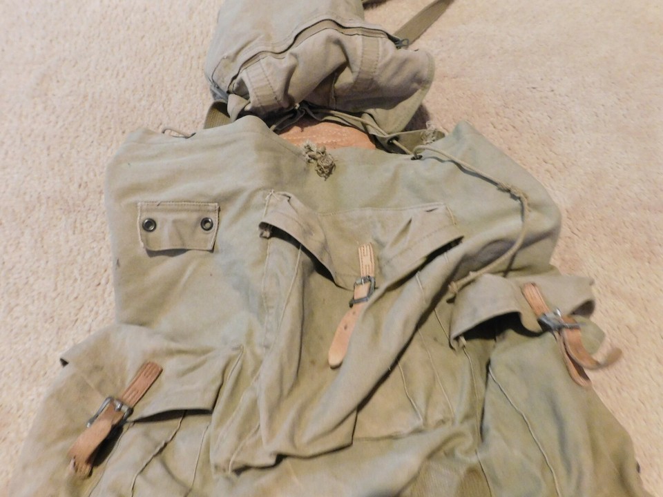 US ARMY WWII RUCKSACK FIELD BACKPACK W/ METAL FRAME | eBay