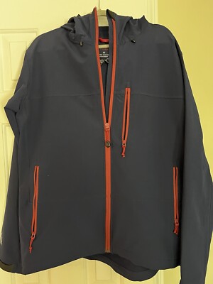 FJERN Zip Up Grenser Softshell Jacket Men s XL Navy Red/Burgundy Hooded Hiking