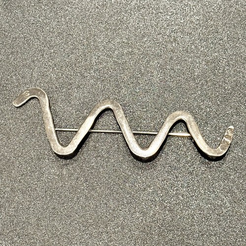 Jan Loco “Loco Rattler” Sterling Silver Rattlesnake Pin