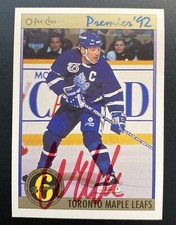 1991-92 O-Pee-Chee Premier Wendel Clark Hard Signed Auto 🔥🔥