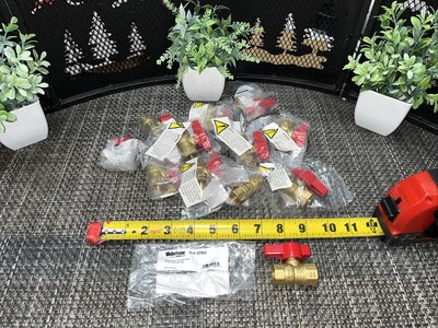 12 QTY! BULK LOT- Webstone Nibco 3/8  Brass Forged Gas Ball Valve H-22561 5 PSI