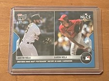 2022 TOPPS NOW #1102 AUSTIN NOLA & AARON NOLA - NUMBERED 40/49 BLUE PARALLEL