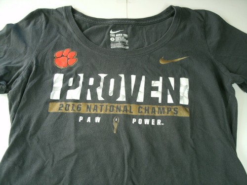 Nike Mujer Talla Grande Gráfico Clemson Fútbol Camiseta Manga Corta Color Negro - Imagen 2 de 4