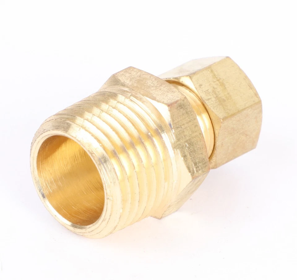 Brass Fairview Straight Tube Fitting, 3/8" Tube OD x 1/2" Male NPT - Image 3 of 4