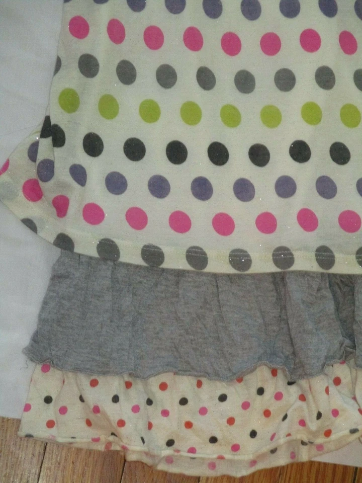 Vestido Little Mass Niñas Talla 14 Lunares Volantes Tanque Brillo Estrás Foto 3 de 4