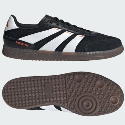 (MENS 9.5) Adidas Predator 24 League Indoor Soccer Samba Suede Black IF1025