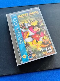 🔥 Mickey Mania 🔥 Sega CD CIB Complete Case Manual + POSTER Reg Card Authentic