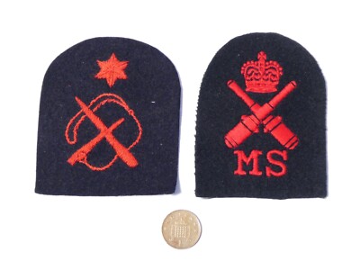 2 x Vintage Minenkehrmaschine Schütze & Segelmacher Royal Navy Aufnäher