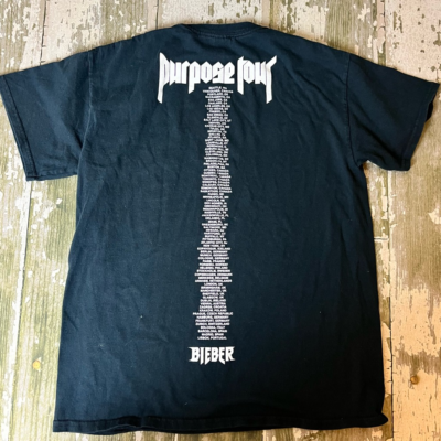 PURPOSE THE WORLD TOUR JAPAN Tシャツ　ジャスティン Justin Bieber Purpose Tour black long sleeve graphic t-shirt Men's