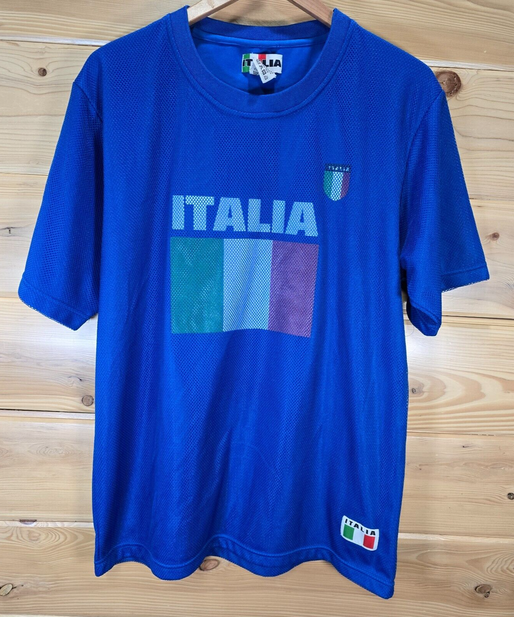 Vintage Italy Italia T Shirt Men Large Jersey Style National