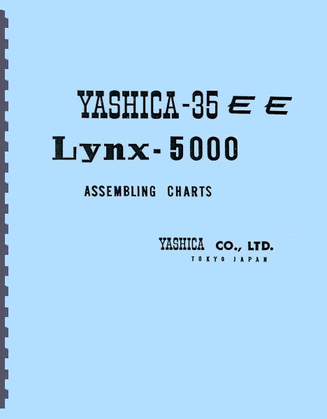 Yashica-35 EE, Lynx-5000 Assembling Chart Manual with Exploded 