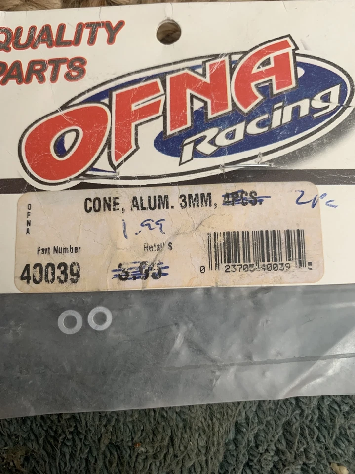 Ofna 40039 Cone Alum 3mm 2PCS - Image 2 of 2