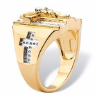 Roy Rose Jewelry 14K Yellow Gold Polished Cut-Out Cross Ring ~ Size 8