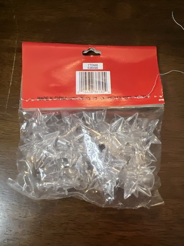20 Vtg Christmas Miniature Light Covers Jumbo Crystal Stars Spare Replacements - Picture 2 of 4