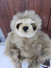 So Cute Sloth Miyoni By Aurora Tan And Brown Plush stuffed animal toy 11" Soft