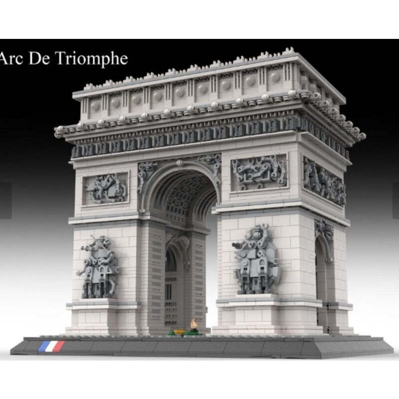 MOC-163329 Paris Arc De Triomph Modular Building Blocks Bricks